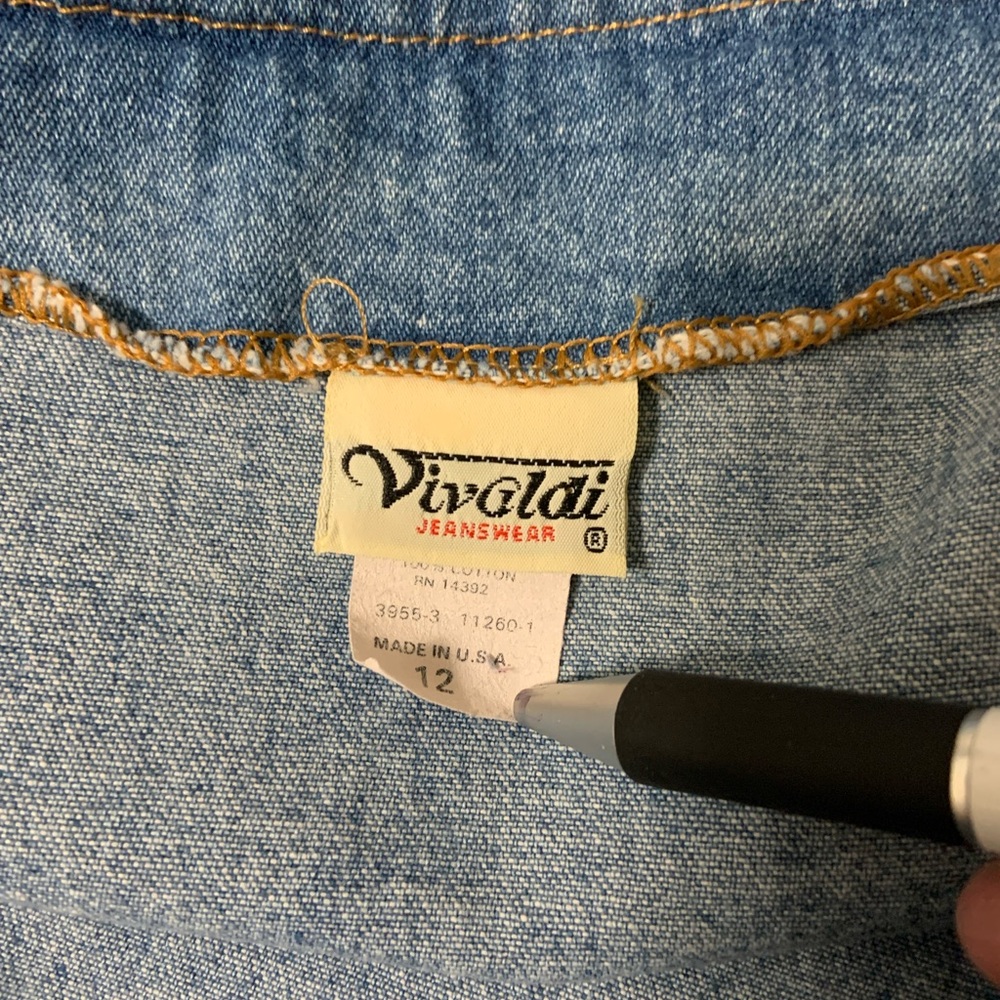 Vivaldi Blue Denim Wrap Skirt size 12 - Picture 4 of 6